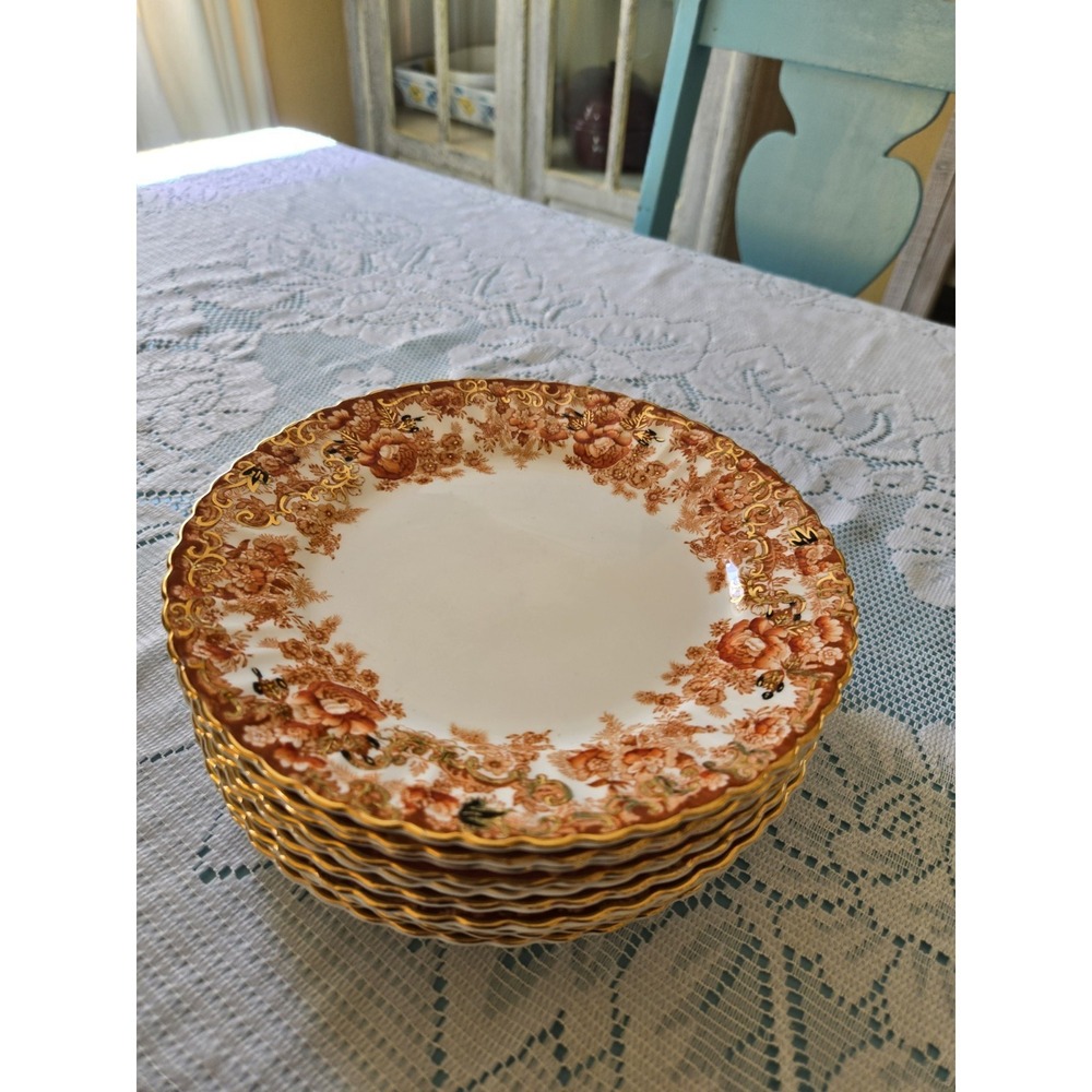 Antique Salad Plate. Victorian Rust, Fenton By Samuel Radford 1800's  5 Of 2 Ava